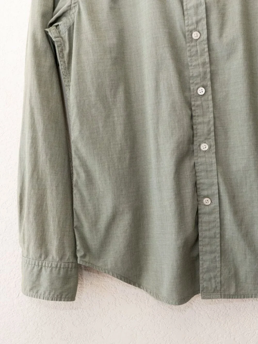 Banana Republic Custom 078 Shirt Mens M Green Tailored Slim Fit Cotton Button Up